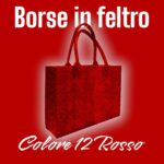 Borse in Feltro Colore 12 Rosso