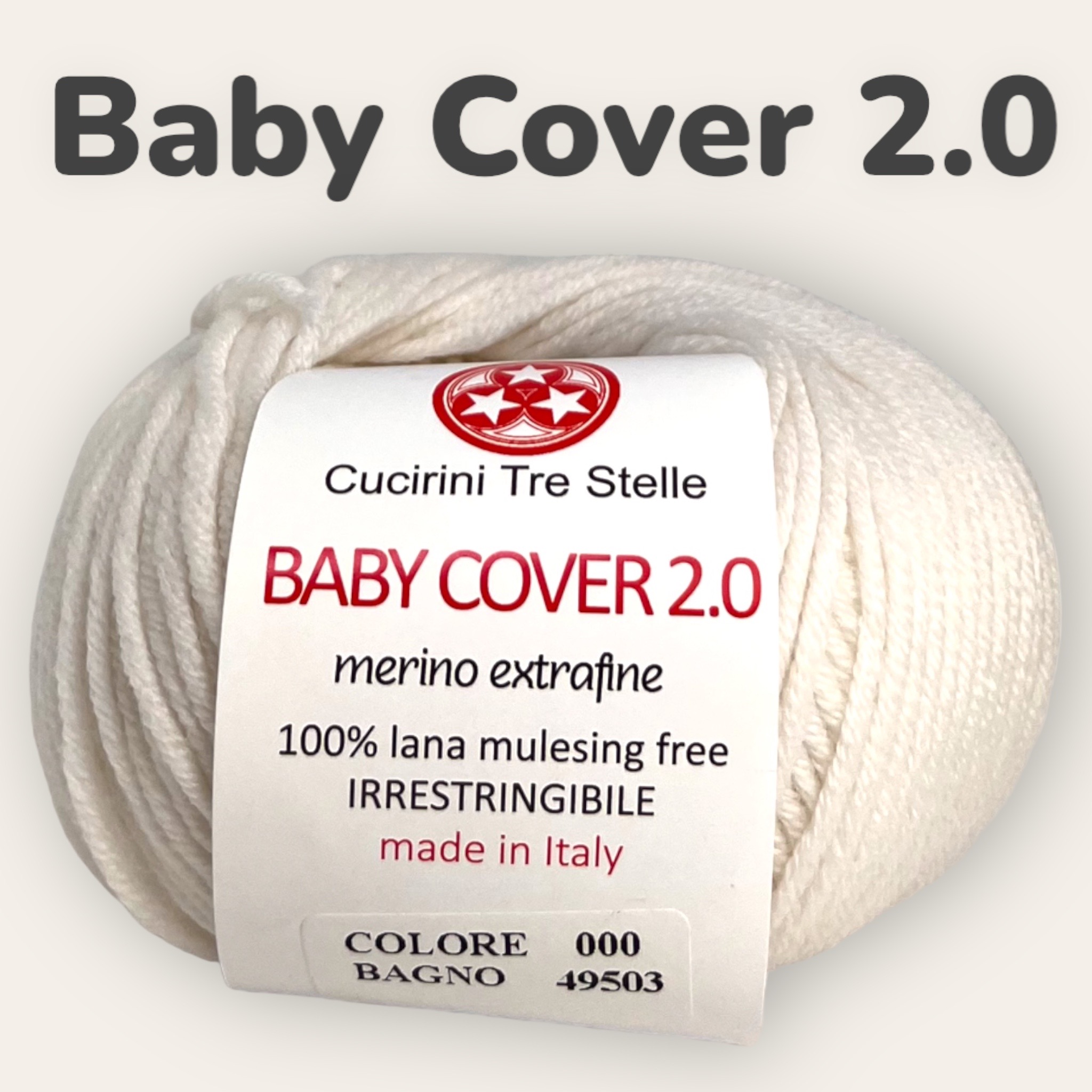 10 Gomitoli Lana Baby Cover 2.0 di Cucirini Tre Stelle - Ricamiamo
