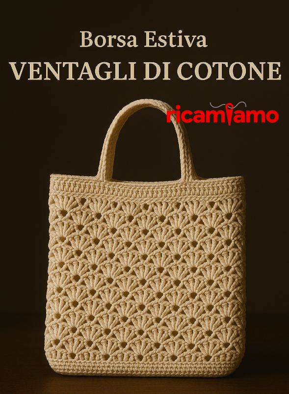 schema borsa ventaglio uncinetto