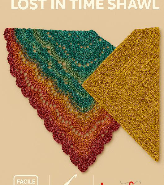 VIRUS SHAWL / LOST IN TIME – SCHEMA UNCINETTO FACILE