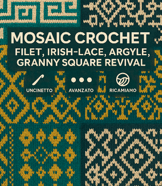 MOSAIC CROCHET / FILET / IRISH LACE / ARGYLE / GRANNY REVIVAL